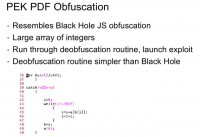 PEK’s PDF obfuscation features