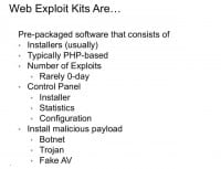What are web exploit kits?