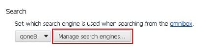 Manage search engines