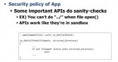 Security policy for apps