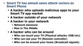 Smart TV attack vectors