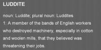Another definition of Luddite