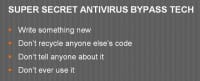 Tips for bypassing antivirus