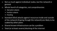Overview of large-scale attacks