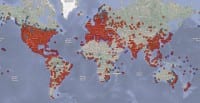 Conficker - global propagation map