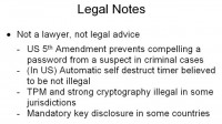 Legal stuff to keep in mind