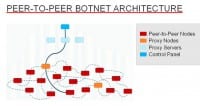 P2P botnet architecture diagram