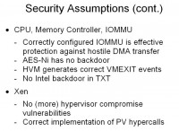 Assumptions about other system components