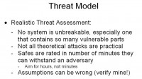 Framework for a threat model