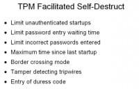 Setting conditions for self-destruct