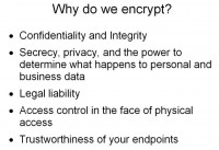 Motivations for encryption