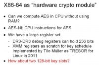 CPU as 'hardware crypto module'