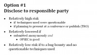 Disclosure to responsible party