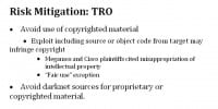 Avoid using copyrighted material