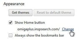 Change Home button in Chrome