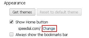 Change Home button in Chrome