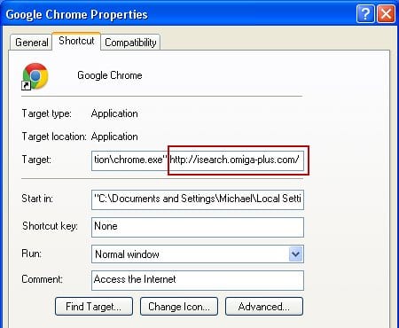 Restore Chrome shortcut settings
