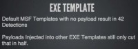 EXE Template detection rate