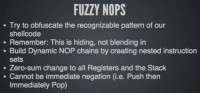 The fuzzy NOPs idea