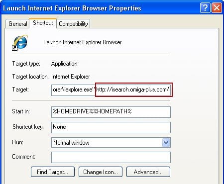 Get IE shortcut settings back to normal