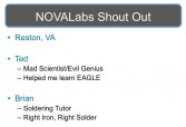 Lots of help from Nova Labs