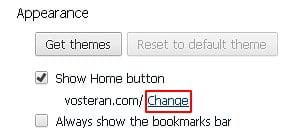 Change Home button in Chrome