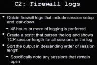 Obtaining firewall logs