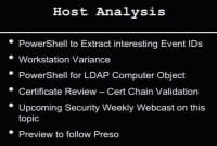 Pulling back data by means of host analysis