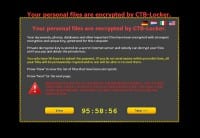 Alert displayed by ransom Trojan