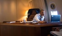 President Obama and his laptop