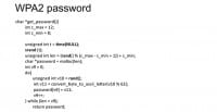 WPA2 password generation