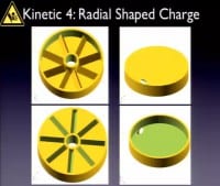 Radial shaped charge