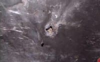 Hole in the steel plate