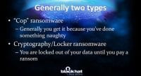 Two types of ransomware