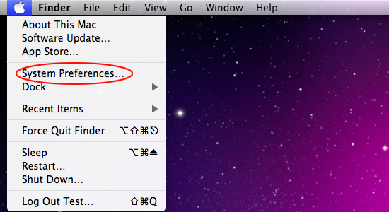 Proceed to System Preferences from your Mac’s Finder