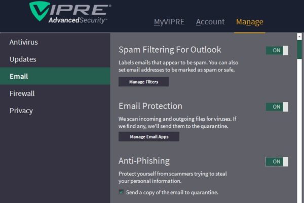 vipre-email-security-features