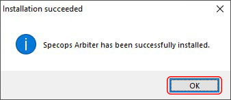 Specops Arbiter successfully installed