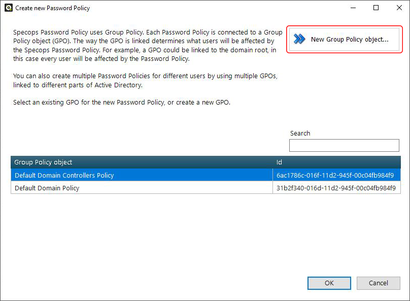 Add new Group Policy object