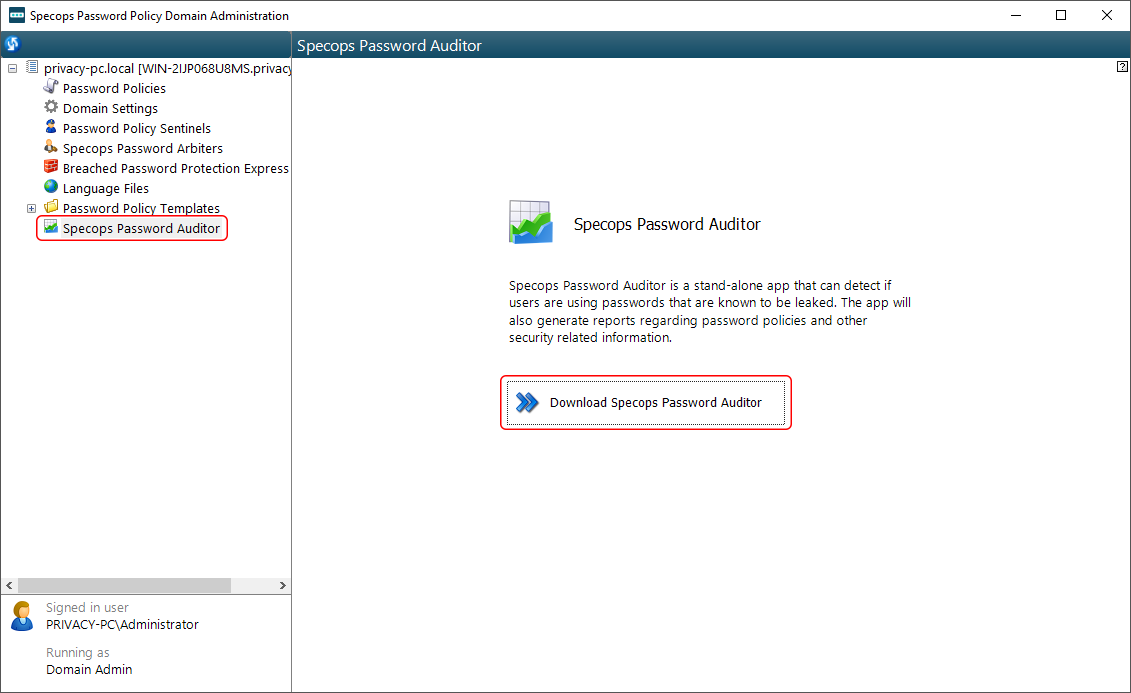 Specops Password Auditor